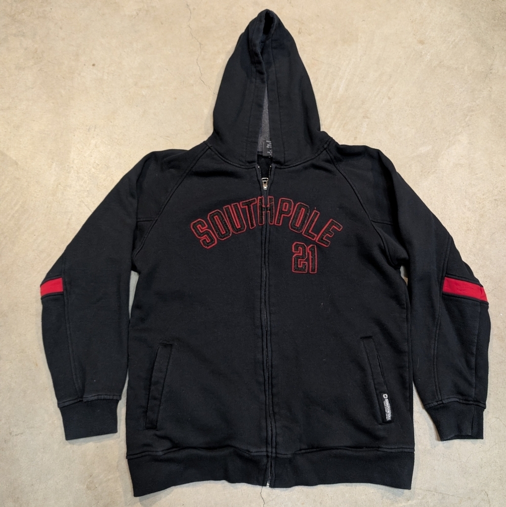 Y2K SouthPole Hoodie Full Zip Thermal Hood Mens S Youth XL